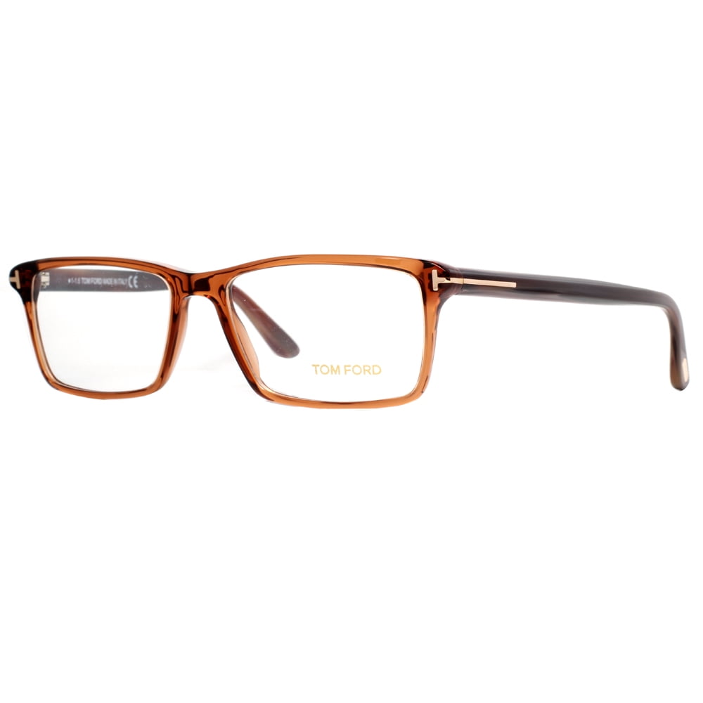 Tom Ford TF 5408 096 Clear Brown Men's Rectangular Eyeglasses 56mm