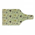 thumbnail image 1 of Cat Cutting Board, Feline Animals Holding Fish and Flowers in Forest with Mushroom and Squirrels, Decorative Tempered Glass Cutting and Serving Board, Wine Bottle Shape, Multicolor, by Ambesonne, 1 of 1