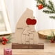 thumbnail image 1 of Adorno de oso de madera personalizado XINYU escultura de oso con 2 a 6 nombres de familia, 1 of 7