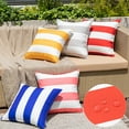 thumbnail image 2 of ETHAN 2Pcs Outdoor Square Toss Pillow Set, Stripe Poolside Square Outdoor Pillows,Rain-Proof,Fade Resistant,Courtyard garden Oxford cloth cushion cover, 2 of 5