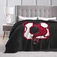 thumbnail image 4 of Suny A Cortland Logo Fleece Blanket, Very Soft Microfiber Flannel Blanket for Couch Warm and Cozy for All Seasons, Black, 4 of 6