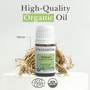 Pranarom Organic Vetiver Essential Oil, Dark Amber/Deep Olive Color