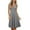 Gray, variant on Fesfesfes Women Dress Sleeveless V-Neck Suspenders Retro Solid Color High Waist Makings Dress Under $10