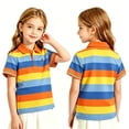 thumbnail image 3 of Kids' Athletic Polo Shirt Quick Dry Campus Uniform Shirt Sportswear Collared Clothing, 3 of 3
