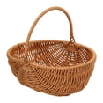 thumbnail image 2 of Cesta de picnic tejida, cesta de frutas, organizadora premium, portátil, fácil de llevar, multifuncional, para regalo, almacenamiento, organizador de, 2 of 8
