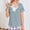 Blue, variant on Post Shoulder Surgery Shirts Women Short Sleeve Tear Away Tops with Drain Pockets Surgery Recovery Shirts Easy To Wear and Take Off Adaptive Top Black XXL