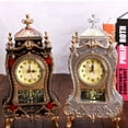thumbnail image 2 of fastboy Retro Table Clock Easy To Read Durable Construction Timeless Antique Table Clock Desktop Clock Brown Red, 2 of 6