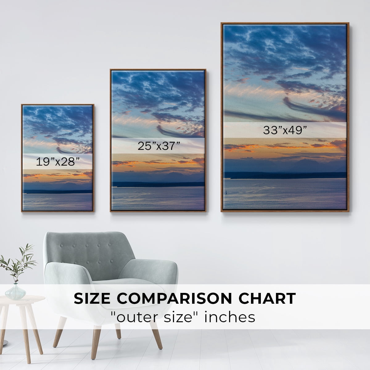 Cloud Variations Framed Premium Gallery Wrapped Canvas - Ready to Hang