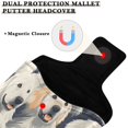 thumbnail image 3 of Haosy Cartoon Golden Retriever Golf Mallet Putter Cover Strong Magnetic Leather Golf Club Headcover Closure, 3 of 7