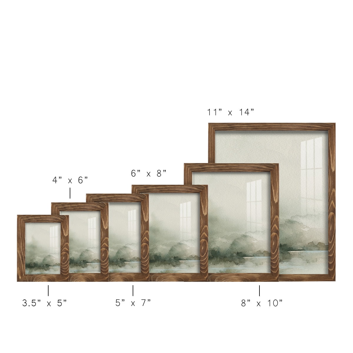 Heavy Fog I - Framed Print w/glass - Walnut