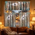 thumbnail image 6 of Iumwxz Nylon Semi Sheer Kitchen Curtains 3 Piece Set, Modern Solid Color Window Valance for Living Room Bedroom Dining Area, Light Filtering and Heat Insulating, 53.94x17.72in and 27.56x39.37in, 6 of 7