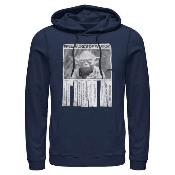 Mens Star Wars Yoda Free Words of Wisdom Lightweight Hoodie
