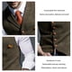 thumbnail image 5 of Chaleco De Un Solo Pecho Con Cuello En V Patrón De Cuadros Chaleco Casual De Moda Delgado Para Hombres Caqui XXL, 5 of 5