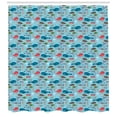 thumbnail image 3 of Ambesonne Nautical Shower Curtain, Doodle Theme, 69"Wx70"L, Multicolor, 3 of 3