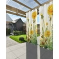 thumbnail image 3 of nqOlkjepod Outdoor Curtains for Patio Waterproof, Yellow Ombre Floral Outdoor Privacy Panels Grommet, Watercolor Botanical Blackout Outside Curtains for Porch/Cabana/Pergola 54"x108", 2 Panels, 3 of 8