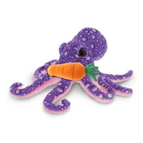 DolliBu Happy Easter Super Soft Plush Purple Octopus with Carrot Plush - Sea Life Stuffed Animals with Carrot Plush Toy, Perfect Easter Gift, Spring Easter Plush Animal Toy for Kids, Adults - 12 Inch