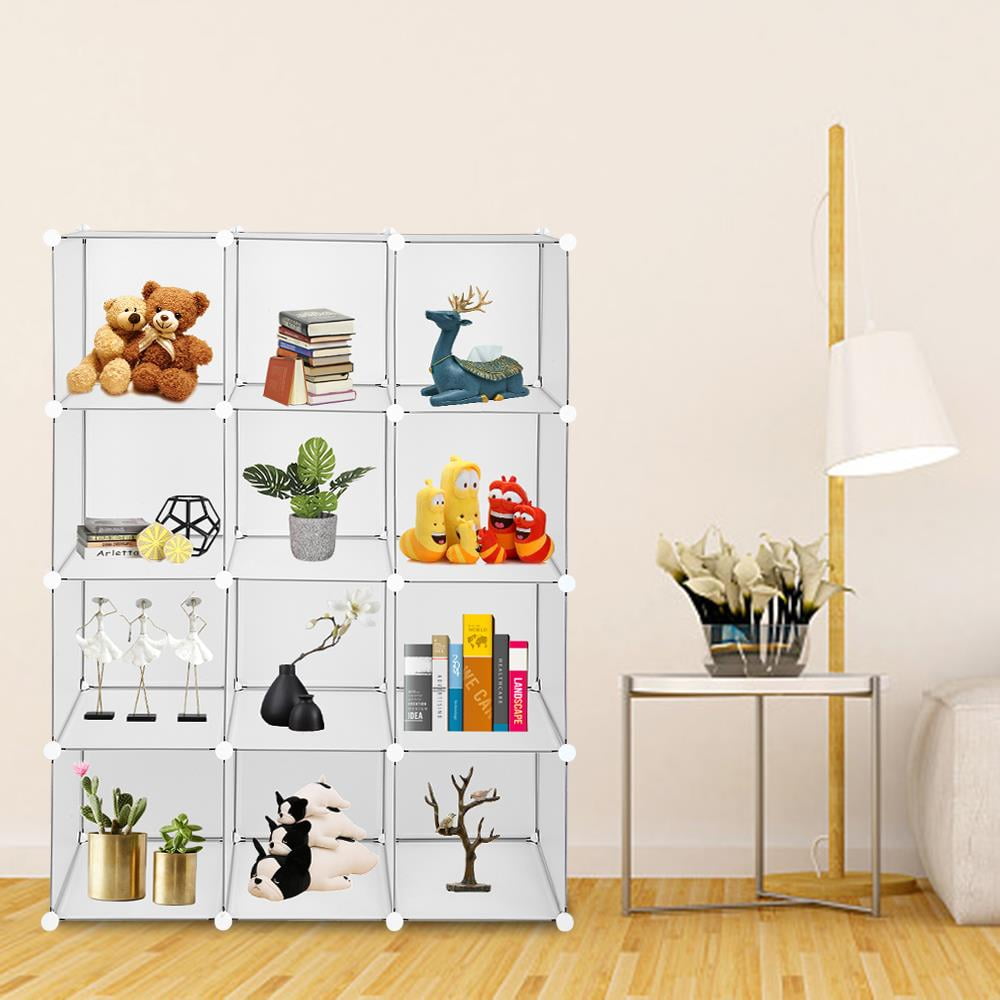 UBesGoo 12Cube Storage Organizer, DIY Modular Plastic Storage Cube