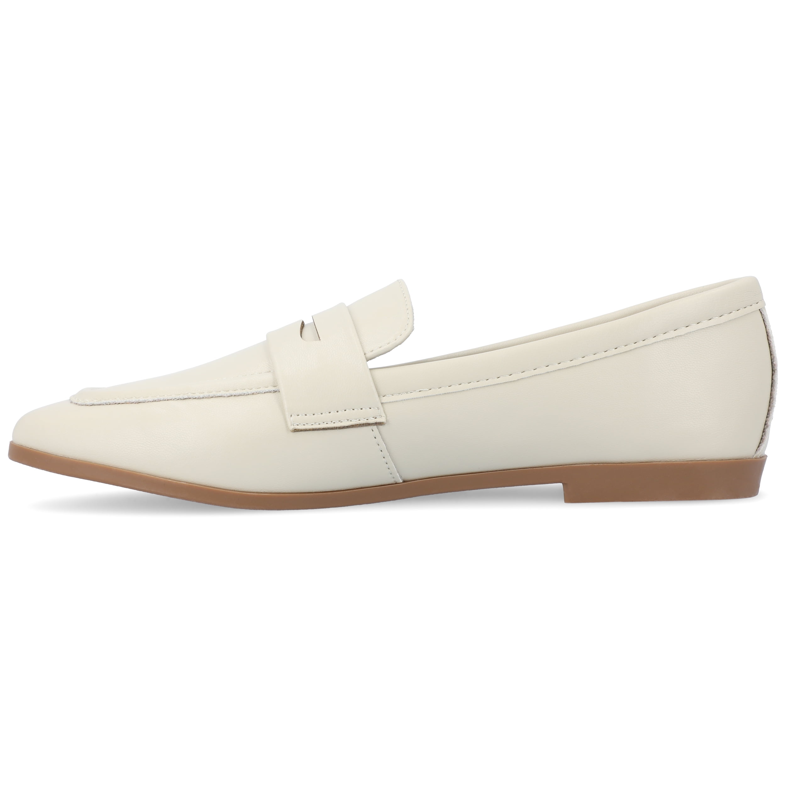 Journee Womens Myeesha Loafer Slip On Square Toe Dress Flats
