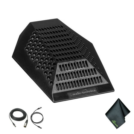Audio-Technica PRO 44 Cardioid Condenser Boundary Microphone   Microfiber Cleaning Cloth   10 Ft XLR Cable