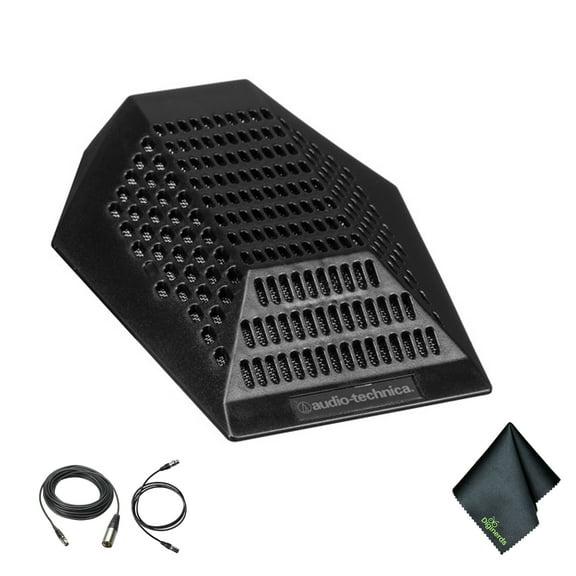 Audio-Technica PRO 44 Cardioid Condenser Boundary Microphone   Microfiber Cleaning Cloth   10 Ft XLR Cable