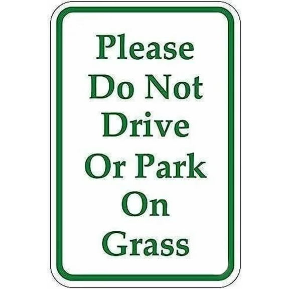 Man Cave Decor Metal Tin Sign Please Do Not Drive Or Park On Grass Sign Metal Sign For Wall Artmetal Sign Gift Size 12x8 Inch Vintage