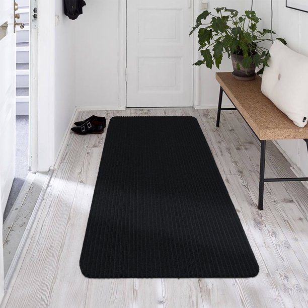 Ottomanson Indoor Outdoor Utility Ribbed Runner Rug Black 2 X5 Com Ottomanson Indoor Outdoor Utility, Outdoor Runner Rug