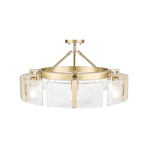 Golden Lighting Aenon 6-light Semi-Flush Mount in Brushed Champagne Brass