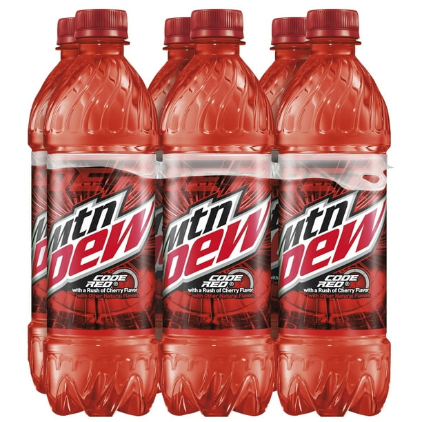 Mountain Dew Code Red Soda 16 9 Oz Bottles 6 Count Walmart Com