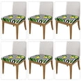 thumbnail image 2 of Daiia Square Cushion Cover,Lemons On Stripedprinted Chair Seat Coversfor Kitchen, Office, 2 of 9