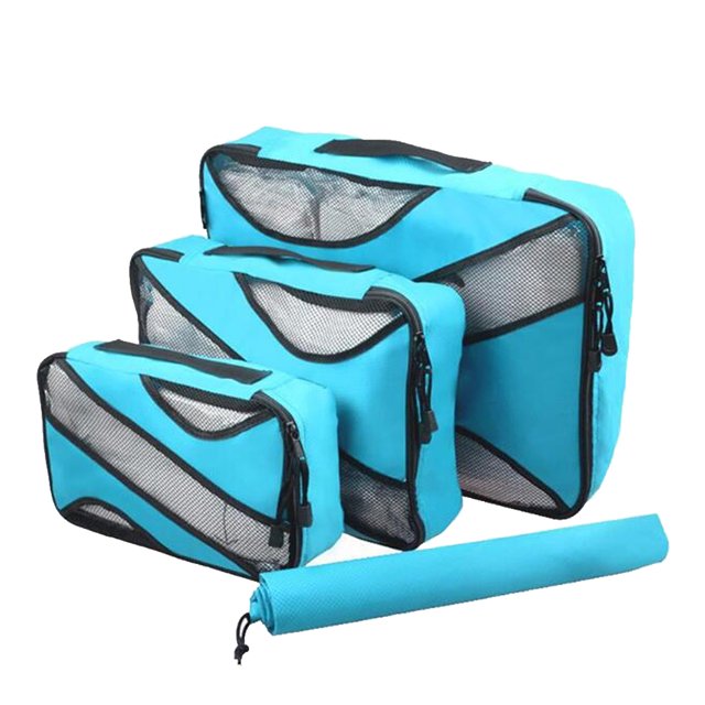 Laklulu - Juego de tres bolsas de almacenamiento impermeables de nailon para el hogar, bolsa de almacenamiento de viaje de nailon