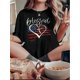thumbnail image 1 of Camiseta para mujer básica verano1pc Women'S Casual Crew Neck T-Shirt with American Flag Heart Design, Fashionable Short Sleeve Knit Polyester Top, Medium Stretch Comfort Fit for All SeasonsFather's, 1 of 6