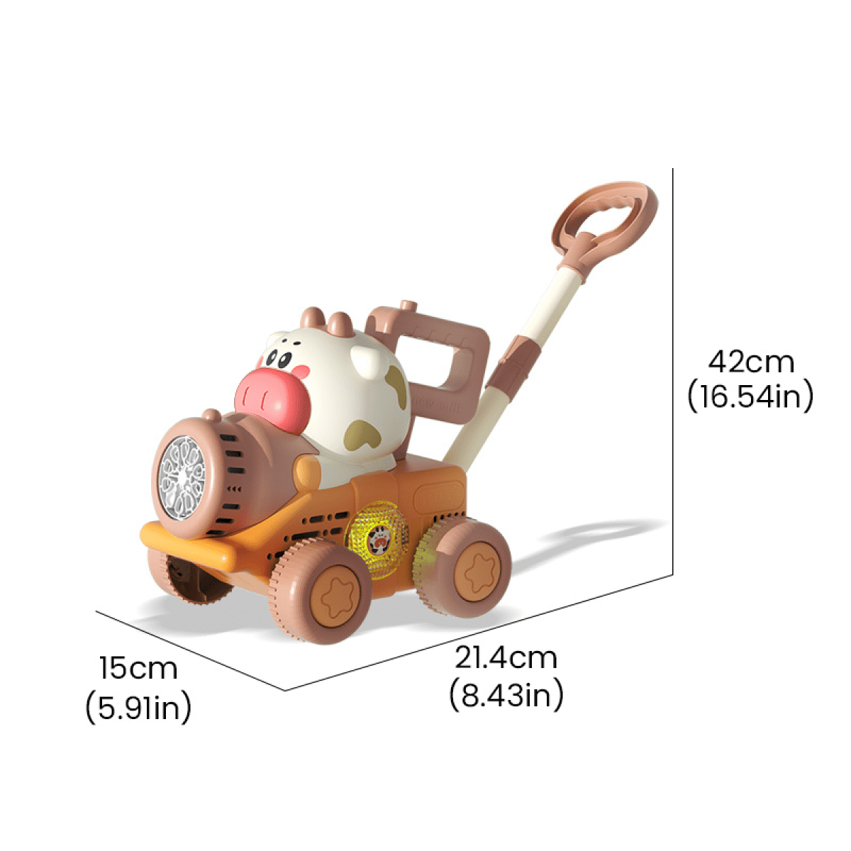 Automatic Bubble Lawn Mower Toys for Kids, Electric Bubbles Machine with Lights, Bubble Maker Blowers for Christmas Birthday Gifts