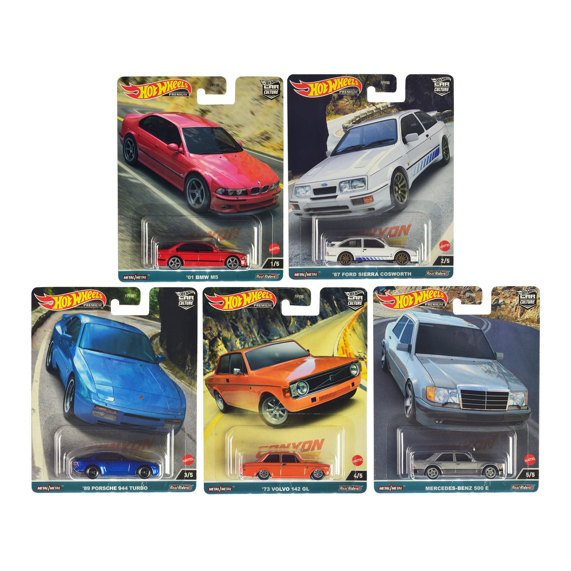 Hot Wheels Diecast Race Day 5 Car Set, Model Cars, Car Culture
