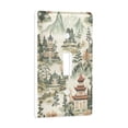 thumbnail image 2 of Yayeee Toggle Light Switch Wall Plate 1-Gang 4.5"x2.7" Home Decorative Outlet Cover, Green Mountain Pattern, 2 of 7