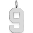 thumbnail image 1 of 925 Sterling Silver Large Polished Number 9, 1 of 2