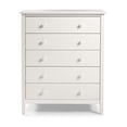 thumbnail image 5 of Alaterre Furniture Simplicity 5-Drawer Chest, Kids Bedroom Dresser, Anti-Tip Safety, Metal Glides, Wooden Knobs, Brazilian Pine and Veneers, White, 5 of 8