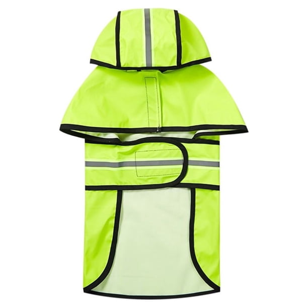 Methold Chubasquero reflectante de noche para mascotas, impermeable, con capucha, chaqueta de lluvia, ropa impermeable, actividad para caminar, Type2 NO2