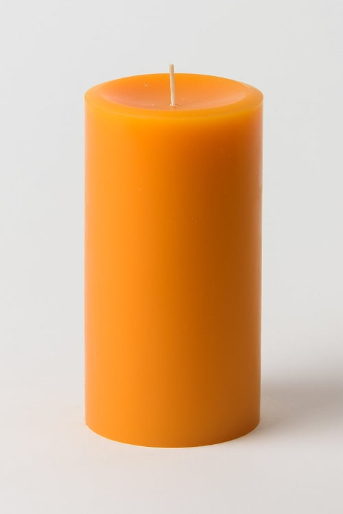 3" x 6" Orange Pillar Candles (Set of 3)