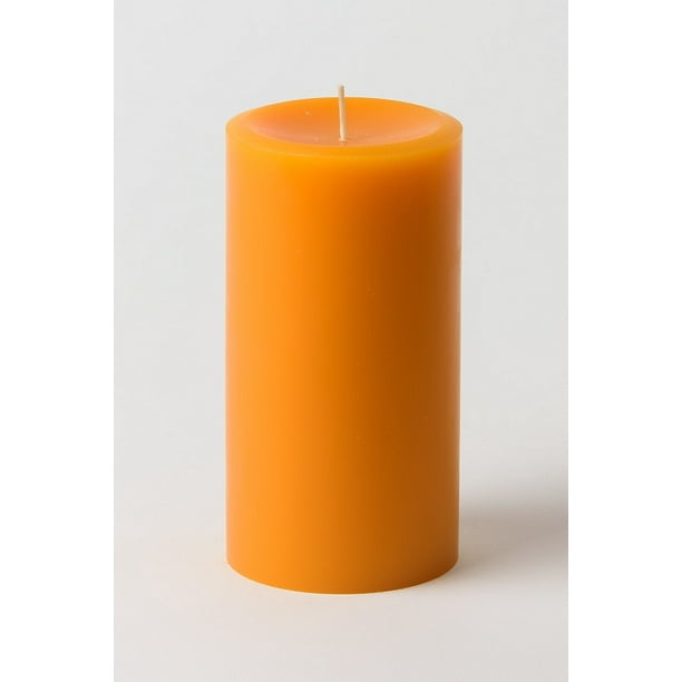 3" x 6" Orange Pillar Candles (Set of 3)