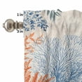 thumbnail image 4 of Kitchen Window Curtains Valance and Tier Set, Summer Ocean Starfish Coral Rod Pocket Tier Curtains and Valance 3 Piece Set, Blue Sea Creature Retro Linen Window Treatment for Bedroom Living Room, 4 of 9