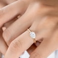 thumbnail image 4 of Jewelerix Double Prongs Oval Shape Wedding Ring Comfort Fit Moissanite Diamond Engagement Ring 14K White/Yellow Gold Vermeil Promise Day Ring, 4 of 5