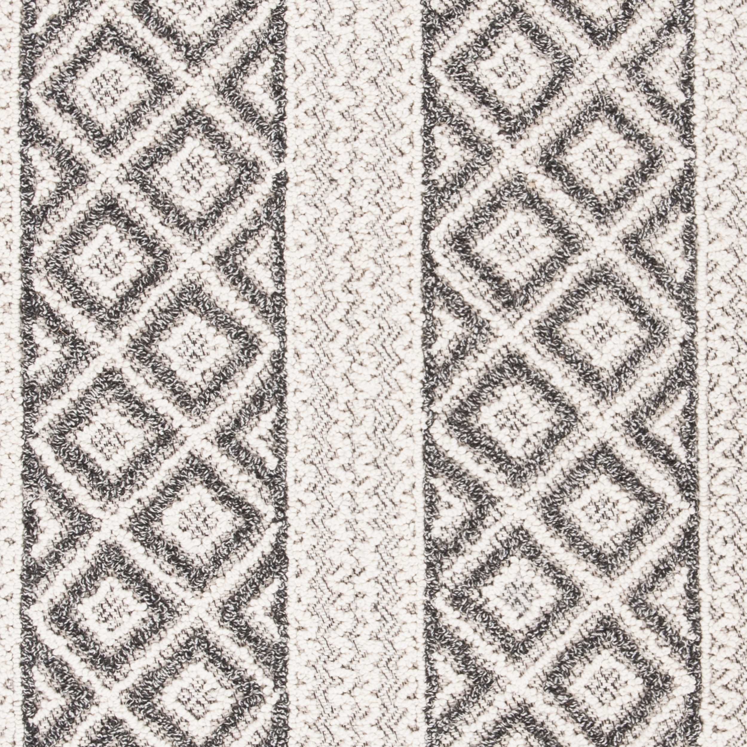 SAFAVIEH Trace Jacqueline Geometric Striped Area Rug, Grey/Beige, 4' x 6'