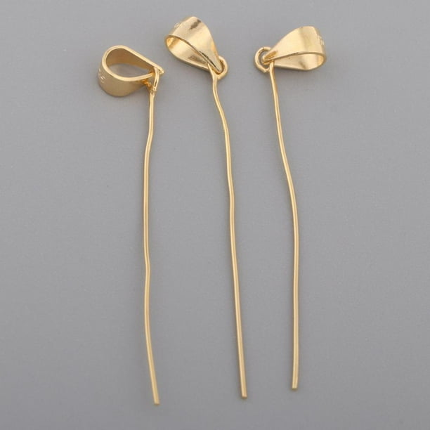3 uds., Broche de Clip de plata, cierre de fianza, broches para colgantes, cierres para dijes para manualidades, fabricación de joyas oro Baoblaze Cierre de colgante