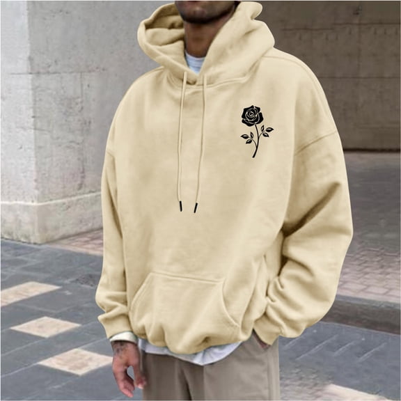 Haoxianjian Shirts For Men Sweatshirt Men'S Hoodie Letter Rinted Pullover Long-Sleeved Top Hooded Sweatshirts Comfortable Hoodie, Sweatshirt For Men