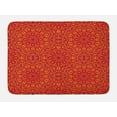 thumbnail image 1 of Red Mandala Bath Mat, Festive Tribal Motifs Arabesque Details Floral Wisdom Symbol Eastern, Non-Slip Plush Mat Bathroom Kitchen Laundry Room Decor, 29.5 X 17.5 Inches, Purple Mustard Orange, Ambesonne, 1 of 2