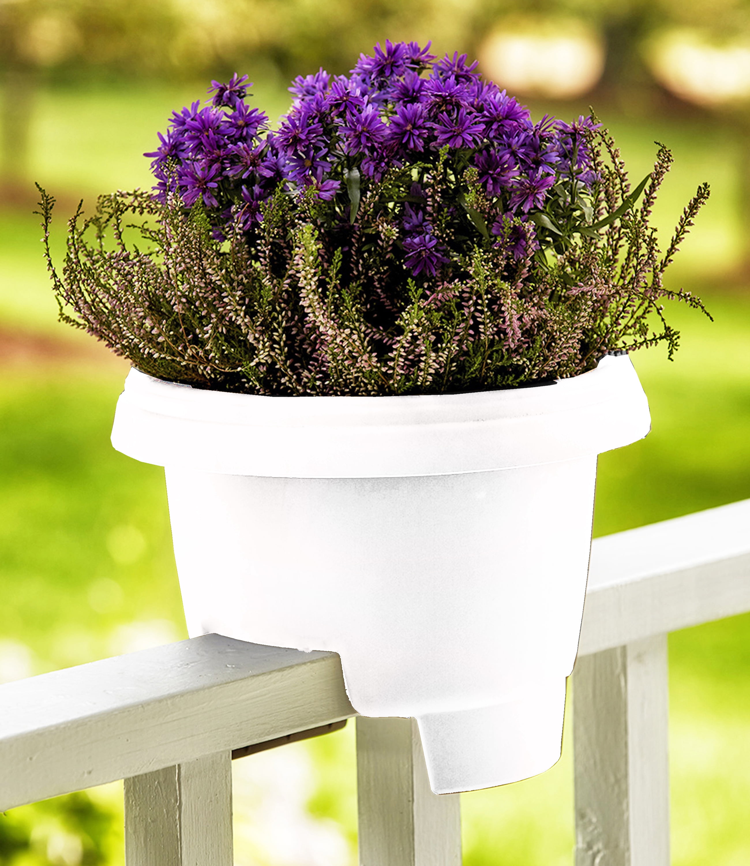 Bloem Deck Balcony Rail Planter 12" White