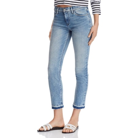 Hudson Womens Juniors High Rise Raw Hem Skinny Jeans Blue 30