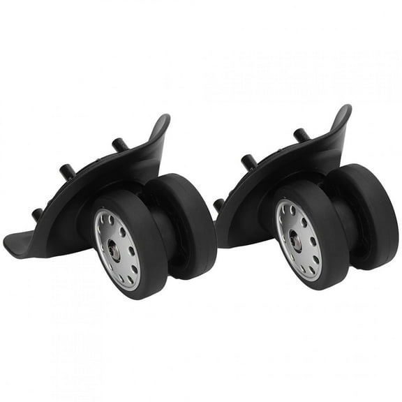 Qiilu Casters PP PET 2" Replacement Wheel, Black, 4 Count