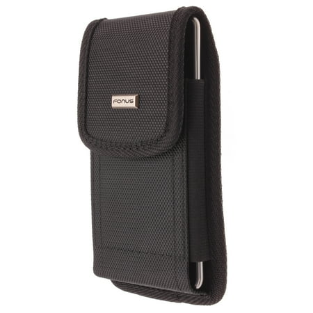 Rugged Phone Case Belt Clip for LG Velvet Model - Holster Canvas Cover Pouch Carry Protective