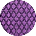 thumbnail image 1 of Ahgly Company Indoor Round Abstract Purple Modern Area Rugs, 7' Round, 1 of 4